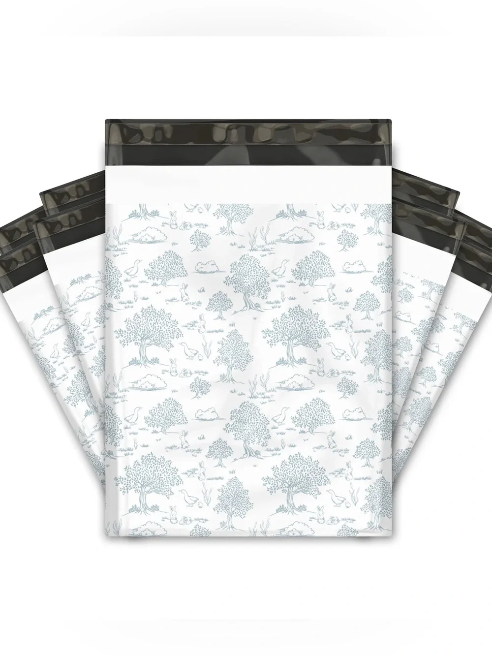Blue Toile Polymailers - Set of 15 - 10x13”